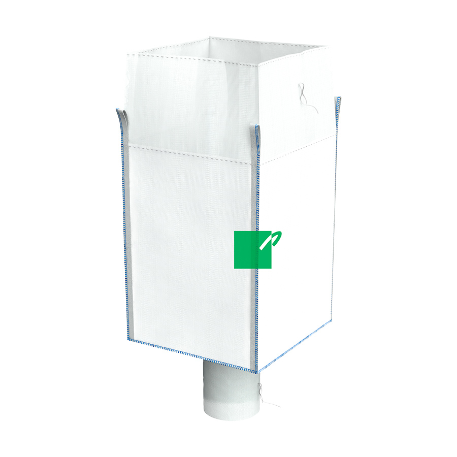 Saccone big bag con valvola inferiore e caramella superiore Saccone big bag con valvola inferiore e caramella superiore