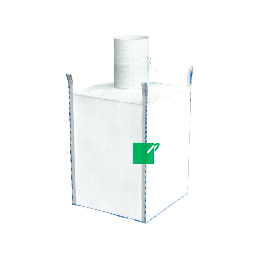 Saccone big bag con fondo piatto e valvola superiore Saccone big bag con fondo piatto e valvola superiore
