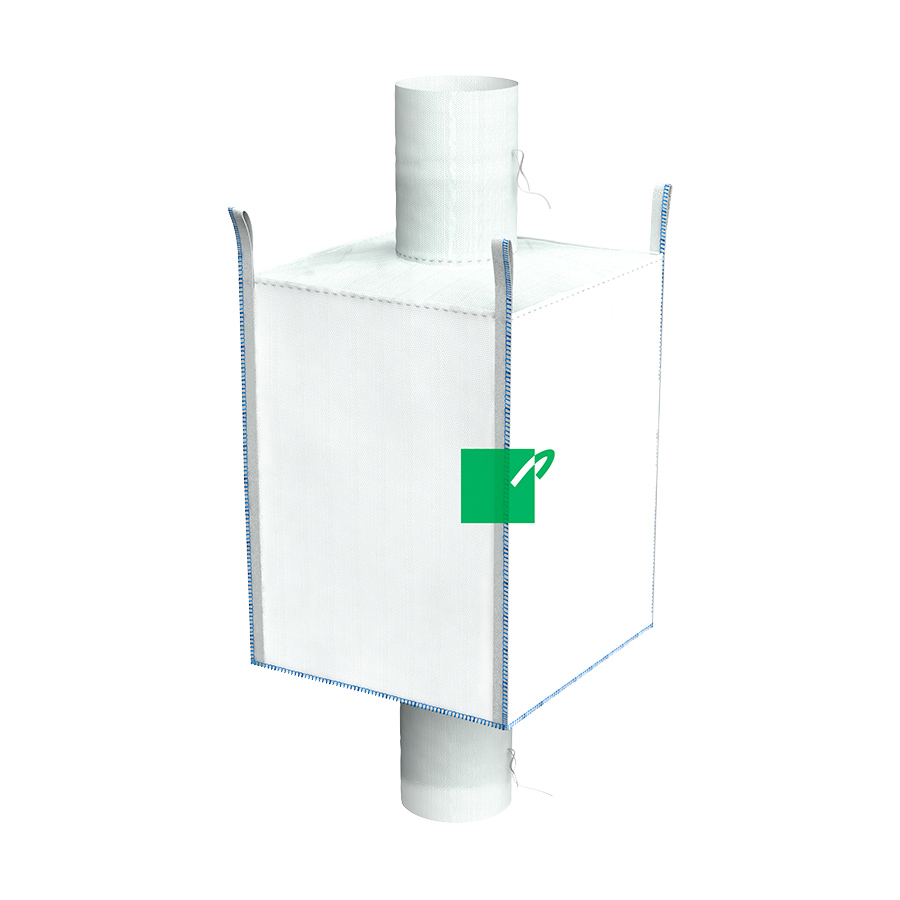 Saccone big bag con valvola inferiore e valvola superiore Saccone big bag con valvola inferiore e valvola superiore